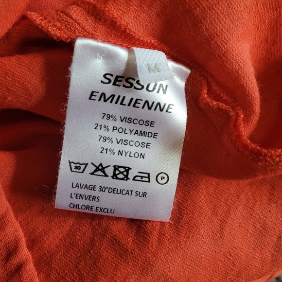 Sessun orange sleeveless midi dress size medium - Picture 10 of 11